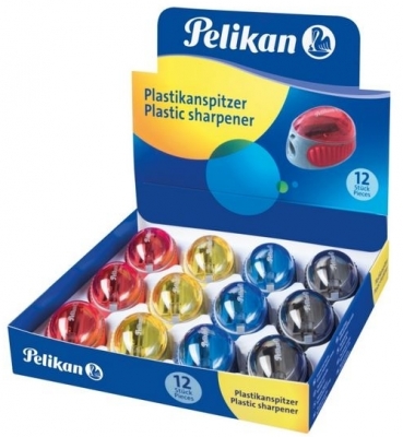 Ascutitoare plastic cu container diverse culori Pelikan