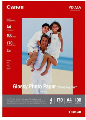 Hartie foto lucrioasa, Canon Glossy Photo Paper, 360 x 430 mm, A4, 200 g/m2, 100 coli/top