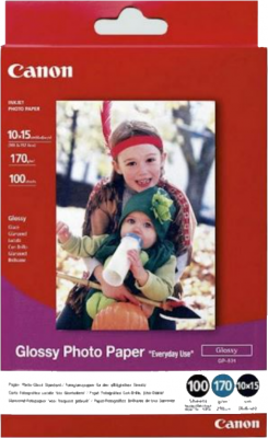 Hartie foto lucioasa, Canon GP501 Everyday Use Glossy, 100 x 150 mm, 170 g/m2, 100 coli/top