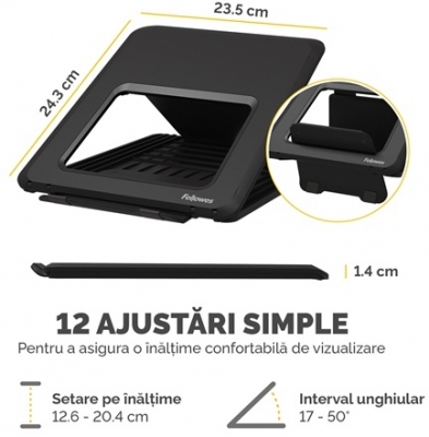 Suport pentru laptop negru Breyta- Nero Fellowes