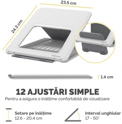 Suport pentru laptop alb Breyta- Blanco Fellowes