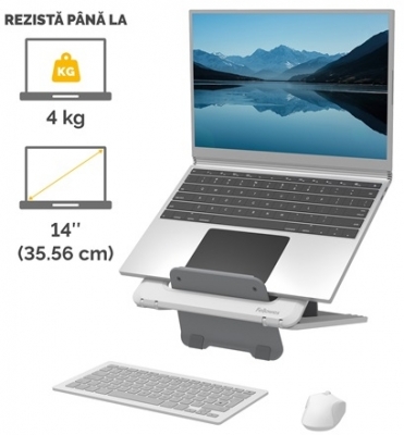 Suport pentru laptop alb Breyta- Blanco Fellowes