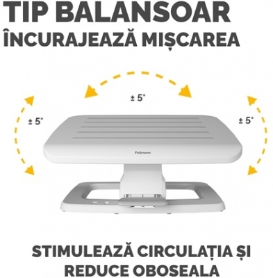 Suport picioare culoare alb Hana Blanco Fellowes