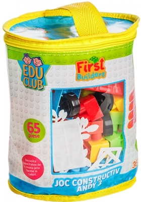 Joc Constructiv Andy 3 EDU CLUB, 65 piese, Burak Toys