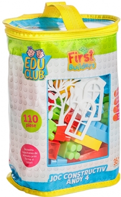 Joc Constructiv Andy 4 EDU CLUB, 110 piese, Burak Toys