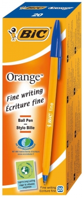 Pix orange fine albastru, 20 buc/cutie Bic