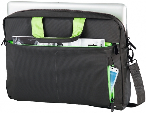 Geanta laptop Marseille, 15.6 inch, gri/verde Hama