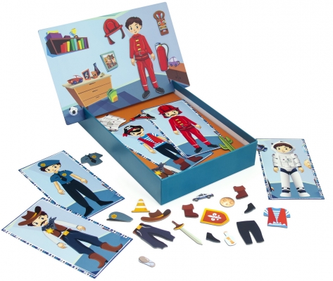 Joc educativ Cutie magnetica  super eroi, 55 piese, As Toys