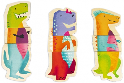 Joc educativ Cutie magnetica universul dinozaurilor, 24 piese, As Toys