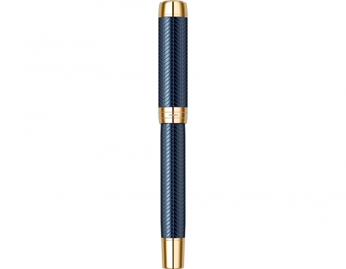 Stilou Centennial 18K NIB Prestige Blue Chevron GT Duofold Royal Parker