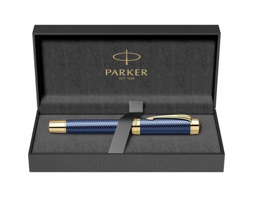 Stilou Centennial 18K NIB Prestige Blue Chevron GT Duofold Royal Parker