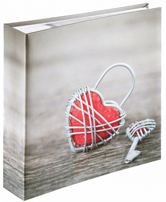 Album foto Rustico Metal Heart 200 poze, 10 x 15 cm, Gri Hama - BNB