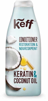 Balsam pentru par keratin&coconut oil, 500ml, Keff 