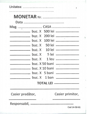 Monetar A6 2 exemplare 100 file  