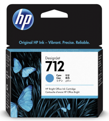 Cartus cerneala HP 712 29-ml Original Cyan DesignJet 3ED67A