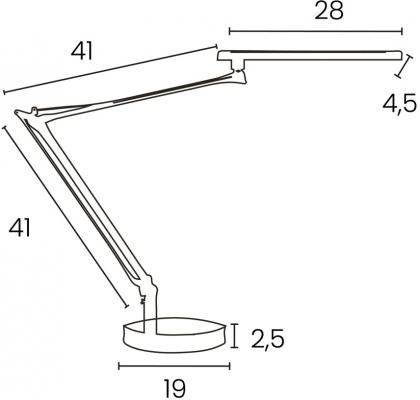 Lampa birou Unilux Mambo LED, negru mat, reglabila