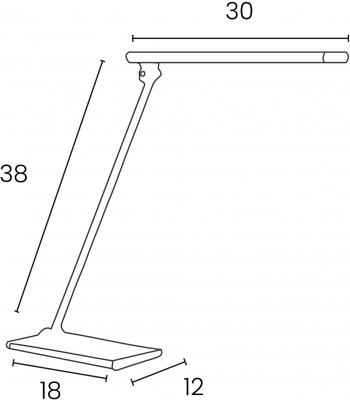 Lampa birou Unilux Terra LED, gri-negru, reglabila