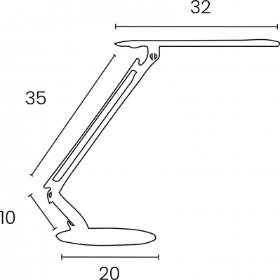 Lampa birou Unilux Rumba LED, negru, reglabila