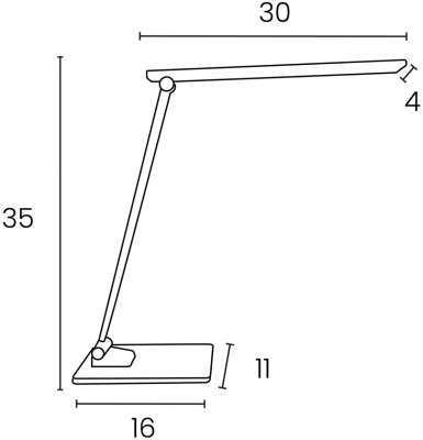 Lampa birou Unilux Popy LED, pliabila, alb, USB