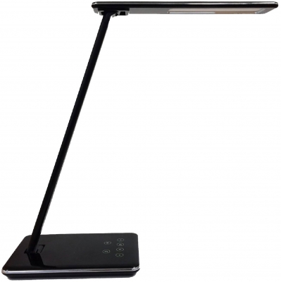 Lampa birou Unilux Linka LED, negru, reglabila, USB si wireless