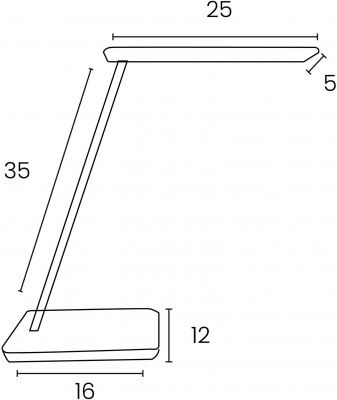 Lampa birou Unilux Linka LED, negru, reglabila, USB si wireless