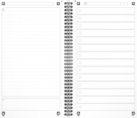 Organizator Oxford Office Essentials Task Manager Zilnic, 115 file, coperta flexibila, albastru inchis, dictando