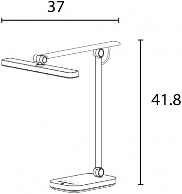 Lampa birou Unilux Pureline LED, gri, reglabila