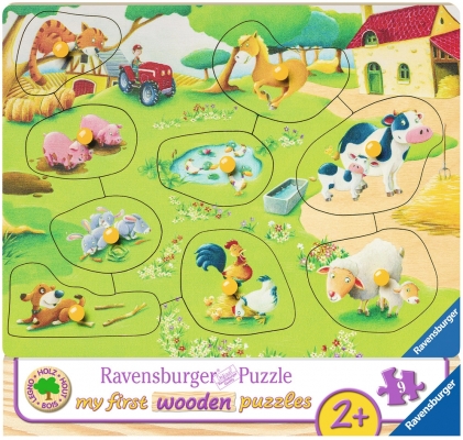 Puzzle Din Lemn Ferma, 9 Piese Ravensburger