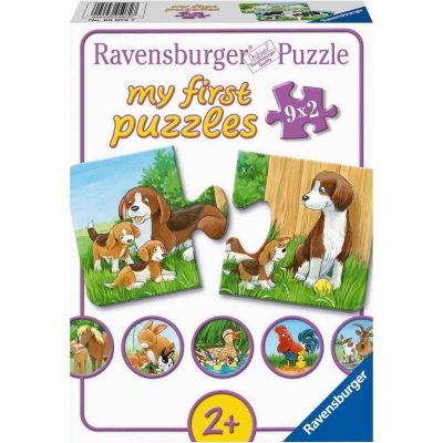 Puzzle Familii De Animale, 9X2 Piese Ravensburger