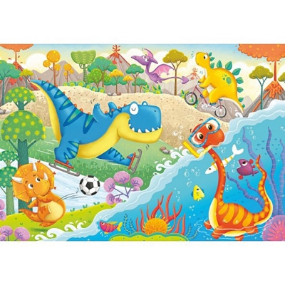 Puzzle Prietenii Mei Dinozaurii, 2X12 Piese Ravensburger