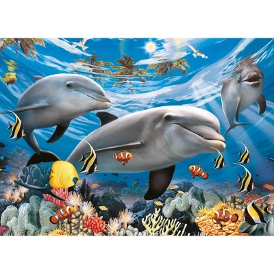 Puzzle Delfini Zambitori, 60 Piese Ravensburger