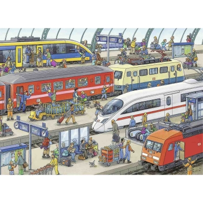 Puzzle Statie De Tren, 60 Piese Ravensburger