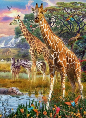 Puzzle Girafe In Africa, 150 Piese Ravensburger