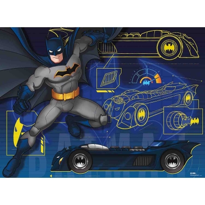 Puzzle Batman Cu Masina, 100 Piese Ravensburger