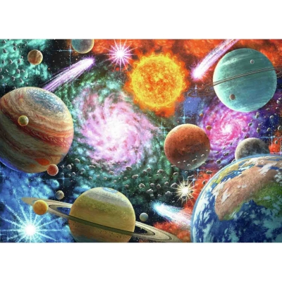 Puzzle Planetele Sistemului Solar, 100 Piese Ravensburger