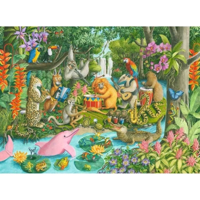 Puzzle Trupa De Muzica A Animalelor, 100 Piese Ravensburger