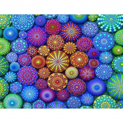 Puzzle Mandala Curcubeu, 2000 Piese Ravensburger