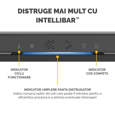 Distrugator documente manual, P5, 15 coli, micro cut, negru, LX211 Fellowes