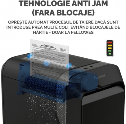 Distrugator documente manual, P5, 20 coli, micro cut, negru, LX221 Fellowes