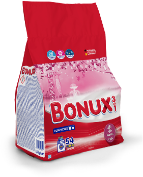 Detergent rufe automat, 54 spalari, 3 in 1, 3.51 kg, ROSE, Bonux