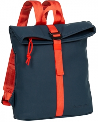 Rucsac Tim-Los Angeles Rolltop Mini, albastru inchis/rosu, New Rebels