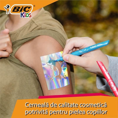 Tatuaje temporare BIC Kids 5 markere + 10 sabloane Bl/15