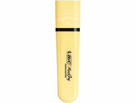 Evidentiator Highlighter Flat Bic galben pastel