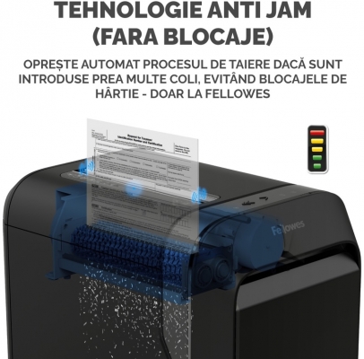 Distrugator documente manual, P4, 20 coli, cross cut, Powershred LX220 Fellowes