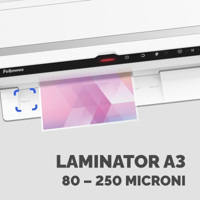 Laminator Venus LX, A3, 6 role alb Fellowes