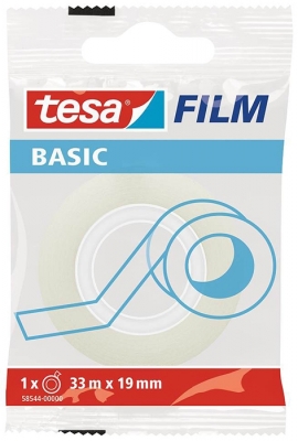 Banda adeziva transparenta Basic 33m x 19 mm Tesa