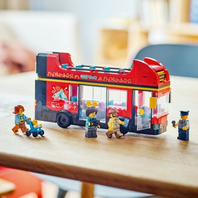 Autobuz turistic rosu cu etaj 60407 LEGO City