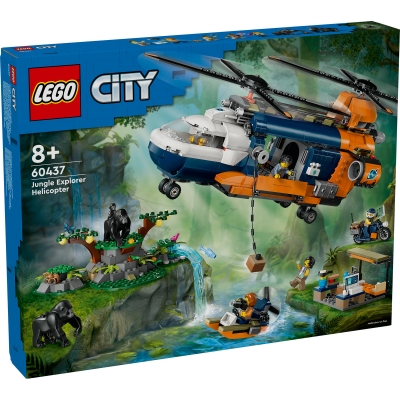 Elicopterul unui explorator al junglei la tabara de baza 60437 LEGO City