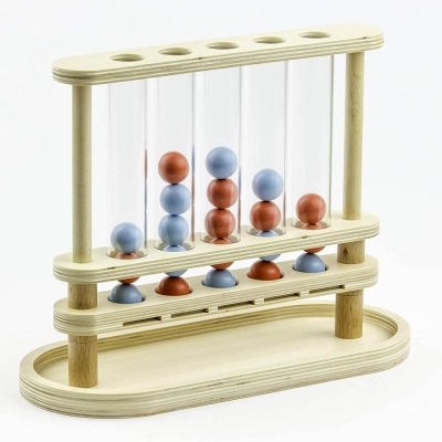 Joc Marbles Newton 5 in linie, din lemn, Spin Master