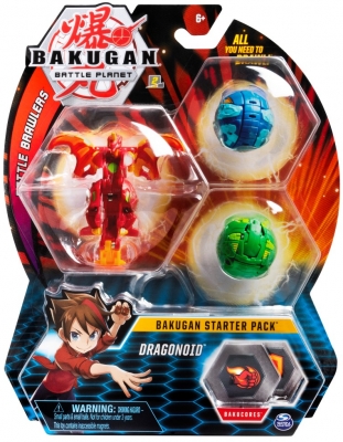 Set figurine bila Bakugan Start Pack Dragonoid 3 buc/set Spin Master